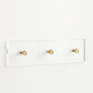 Pottery Barn acrylic row of hooks NIB